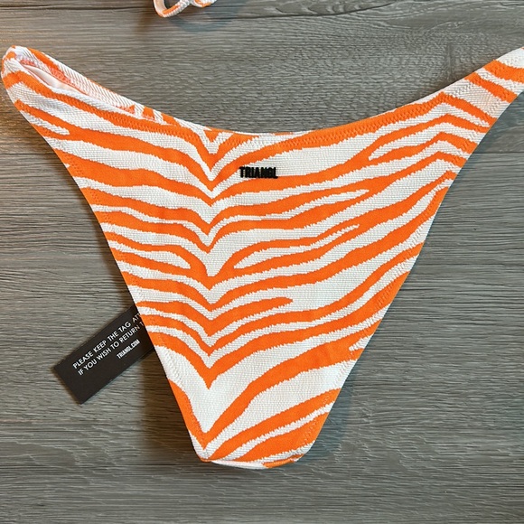 Zebra pop cheeky Bottom with string top swimsuit set. - Picture 15 of 15